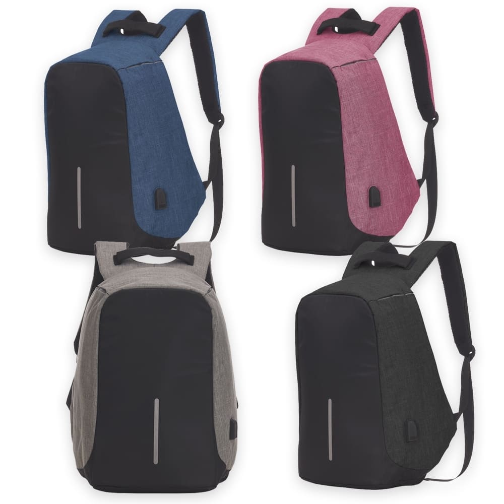 Mochila Poliéster Anti-Furto USB 00240