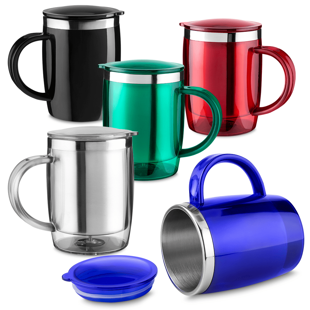 Caneca Plástica com Inox 400ml CA0150T